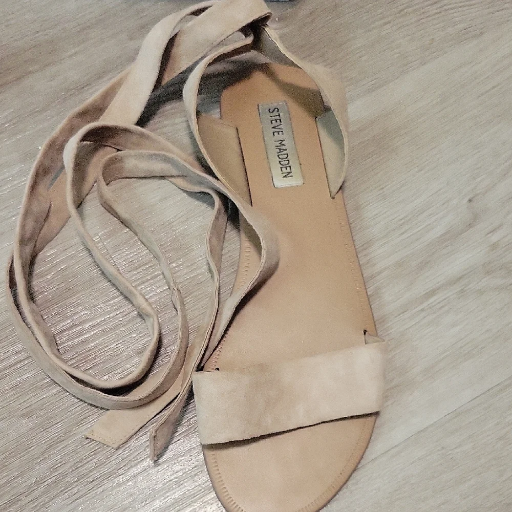 Steve Madden Tan Sandals with Ankle Strap